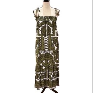 Green Patterned Maxi Dress
